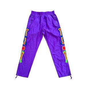 Hollywood Hunna Pants Small Infrared Leg Bone 100% Nylon Retro 80s Disco Rainbow